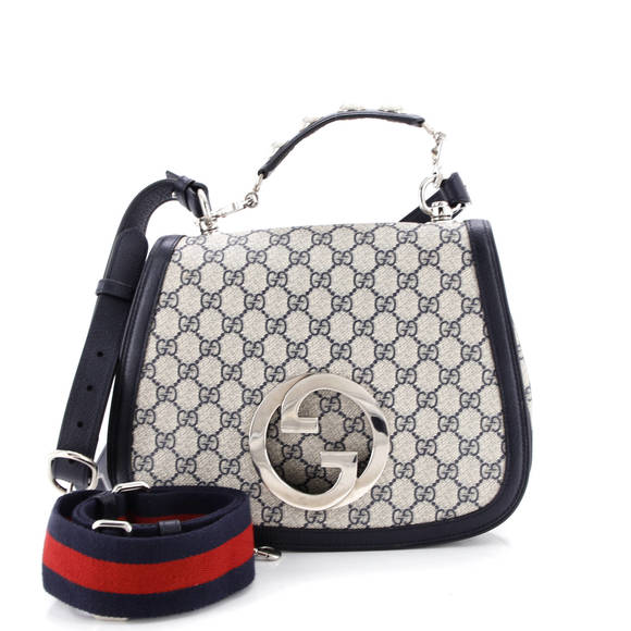 Gucci Handbags - Gucci Medium Blondie NM Top Handle Bag GG Coated Canvas